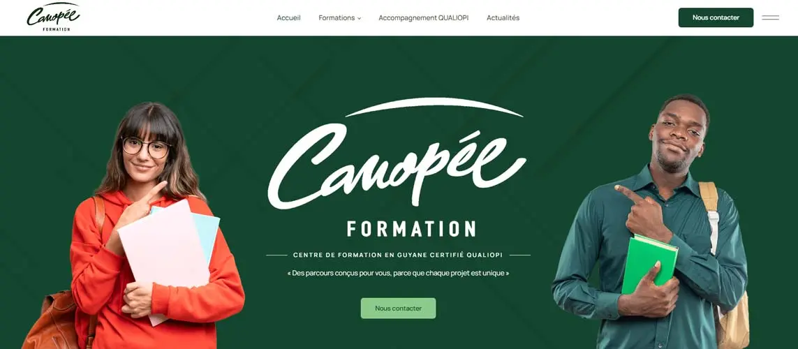 Aperçu du site Projet 1